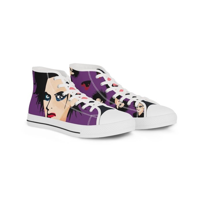 Mr Smith purple high top mens sneakers