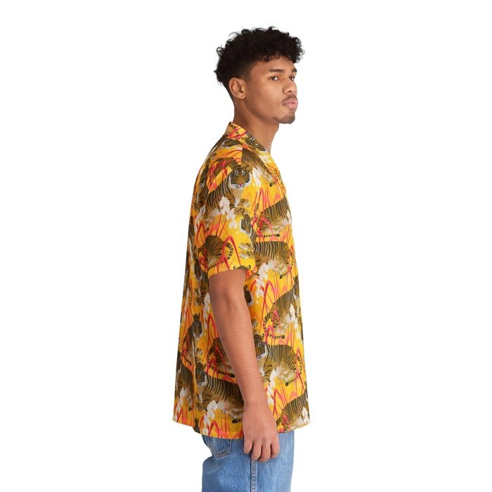 Gold Tiger Hawaiian Shirt