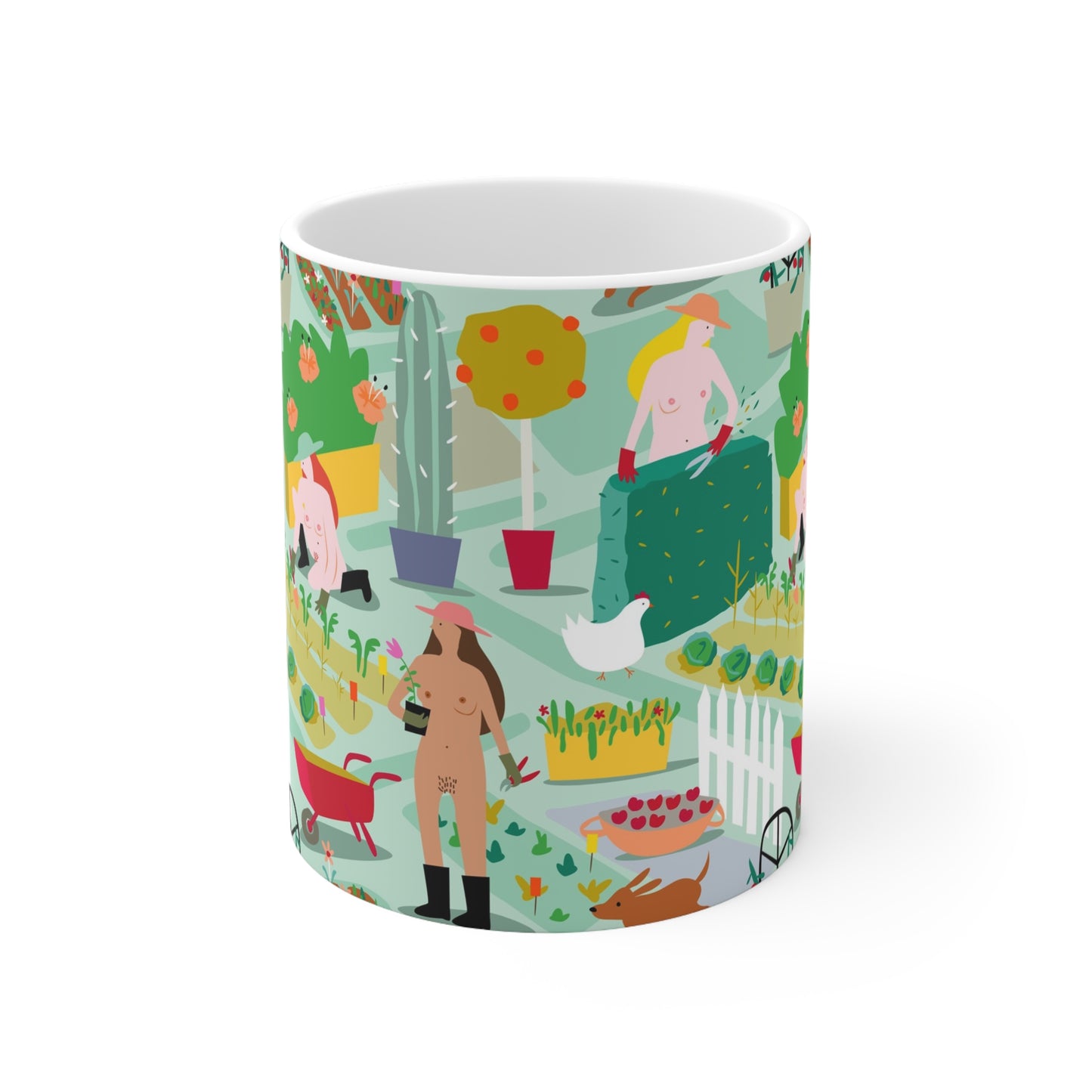 Nude Gardening gals mug