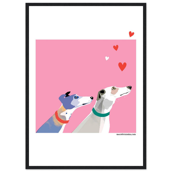 Greyhound Love Framed Poster