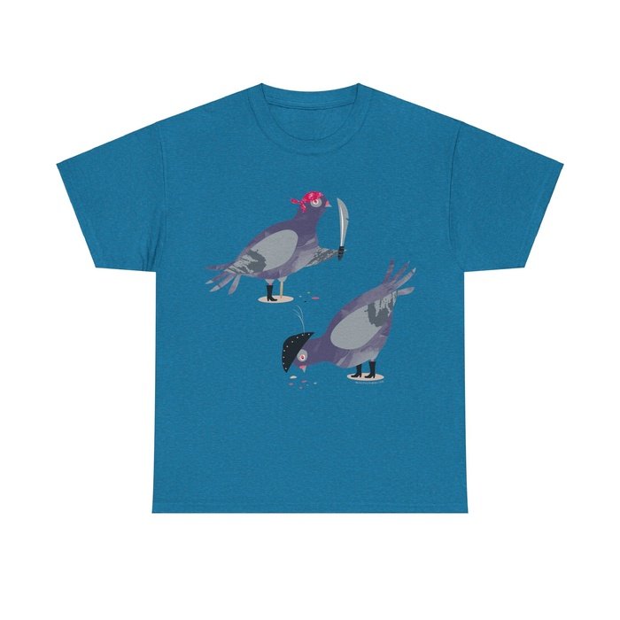 Pirate Pigeons classic cotton t shirt