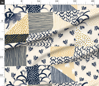 Fabric : Shibori Style Rabbit cheater quilt