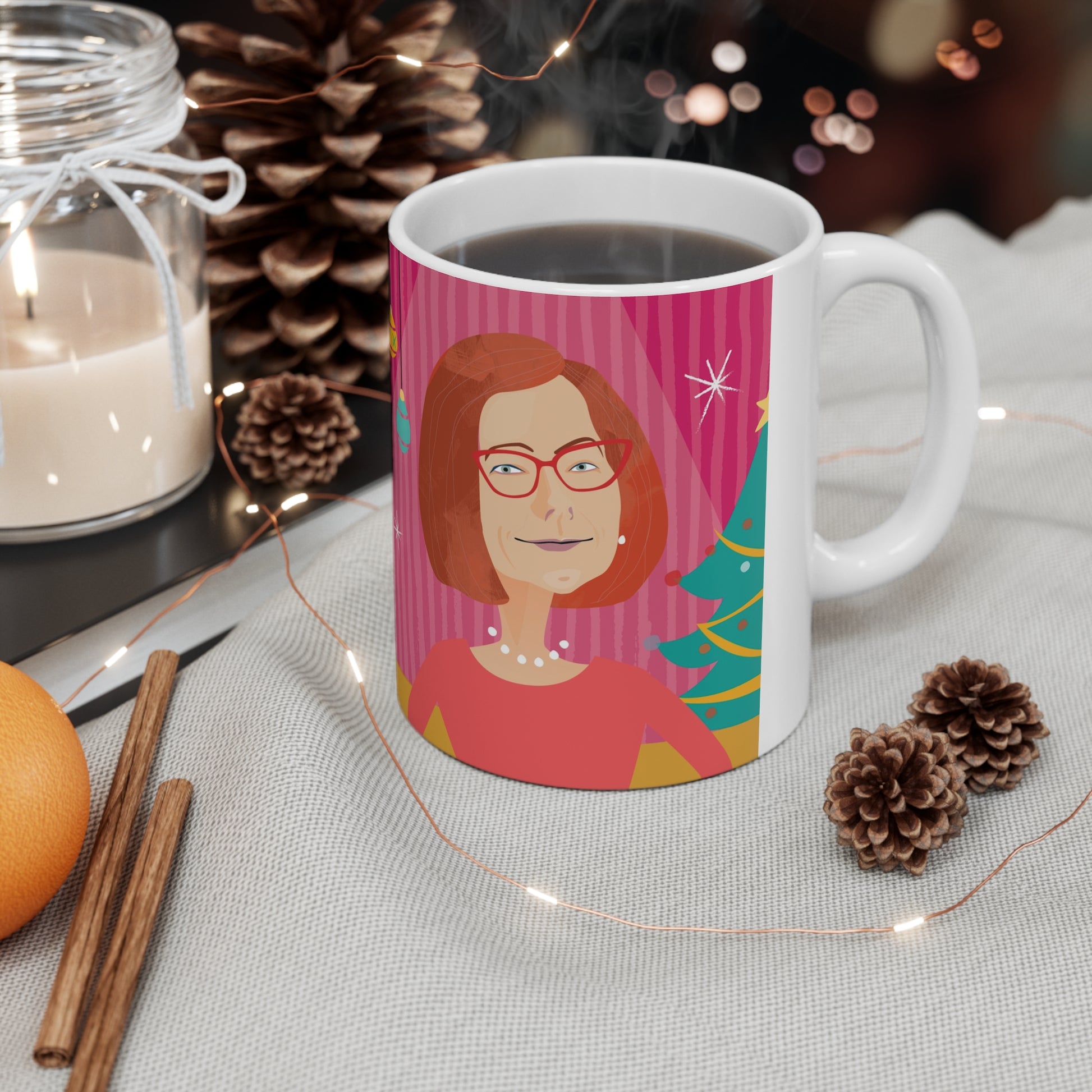 Julia to the World Christmas mug