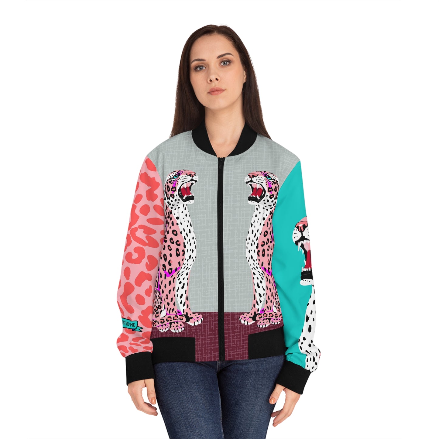 Pretty Kitty Leopard Women's Bomber Jacket