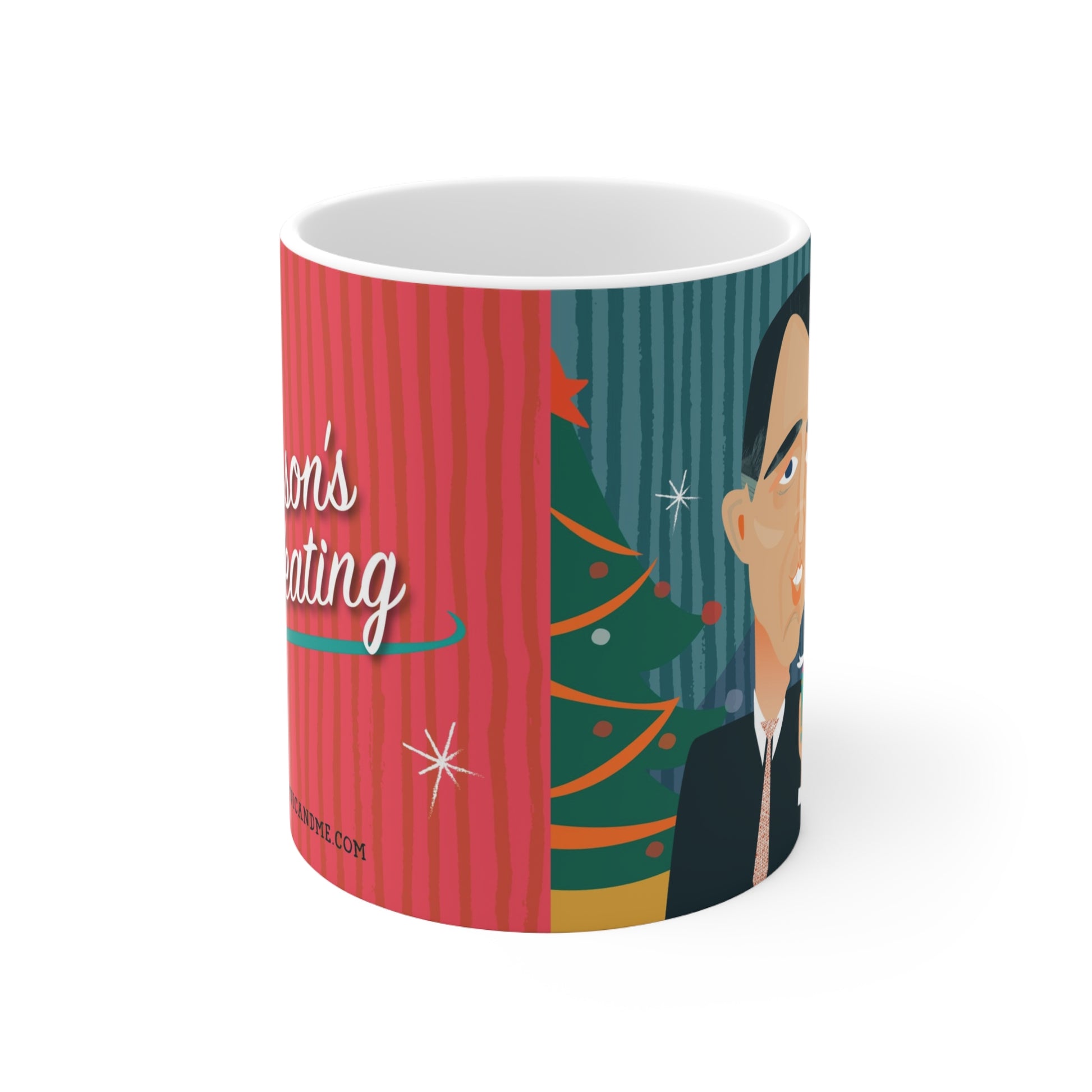 Season's Keating Christmas mug