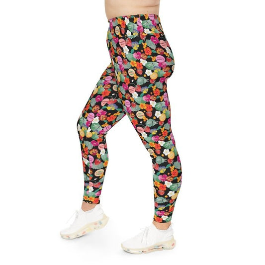 Curvy Feminist Floral Leggings 2xl-6xl