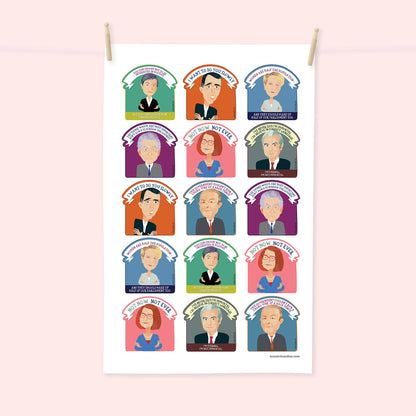 Pollies Put The Kettle On tea towel