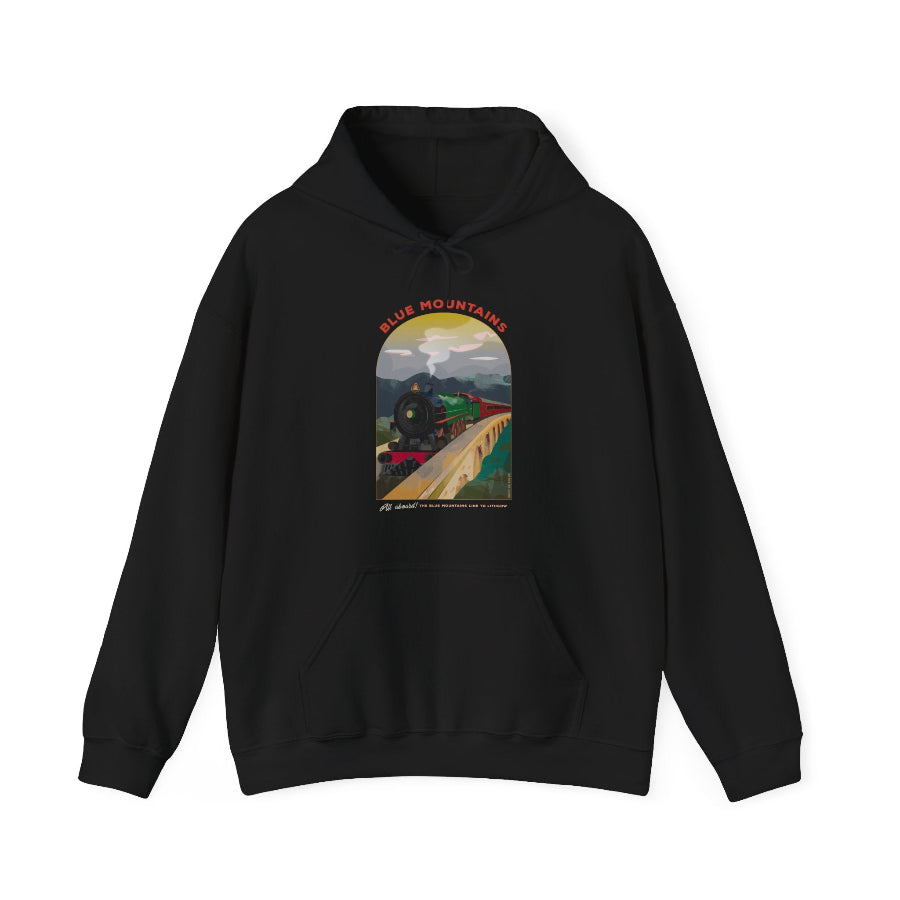 All Aboard for the Blue Mountains hoodie