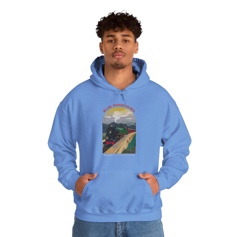 All Aboard for the Blue Mountains hoodie