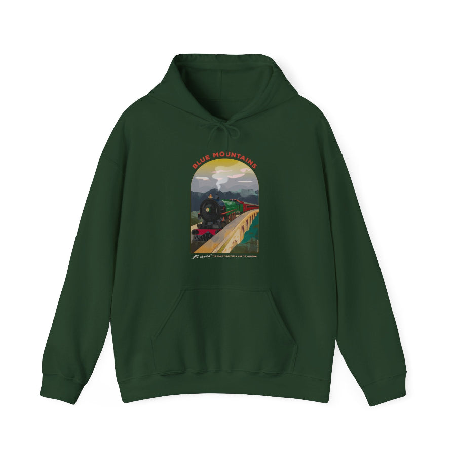 All Aboard for the Blue Mountains hoodie
