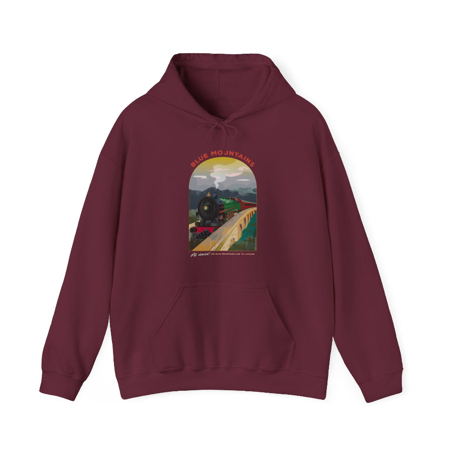 All Aboard for the Blue Mountains hoodie