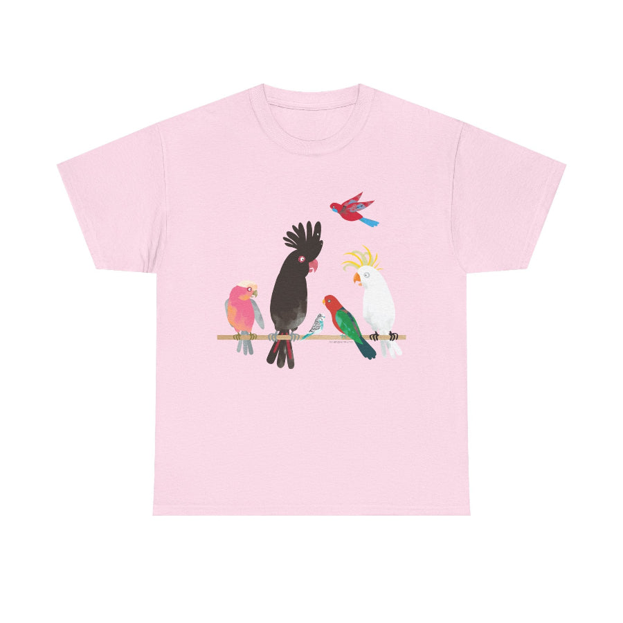 Australian birds classic cotton t shirt