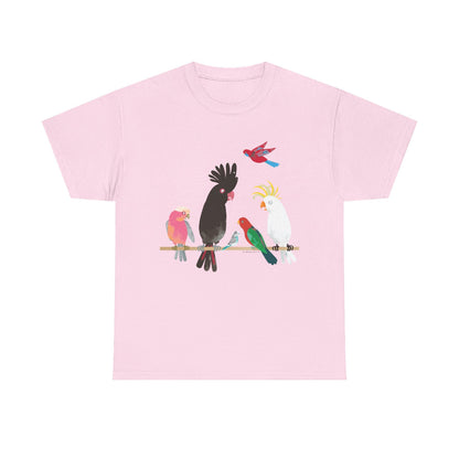 Australian birds classic cotton t shirt