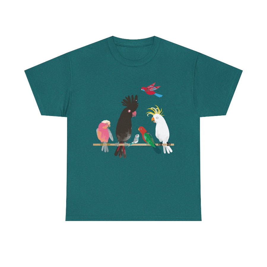 Australian birds classic cotton t shirt