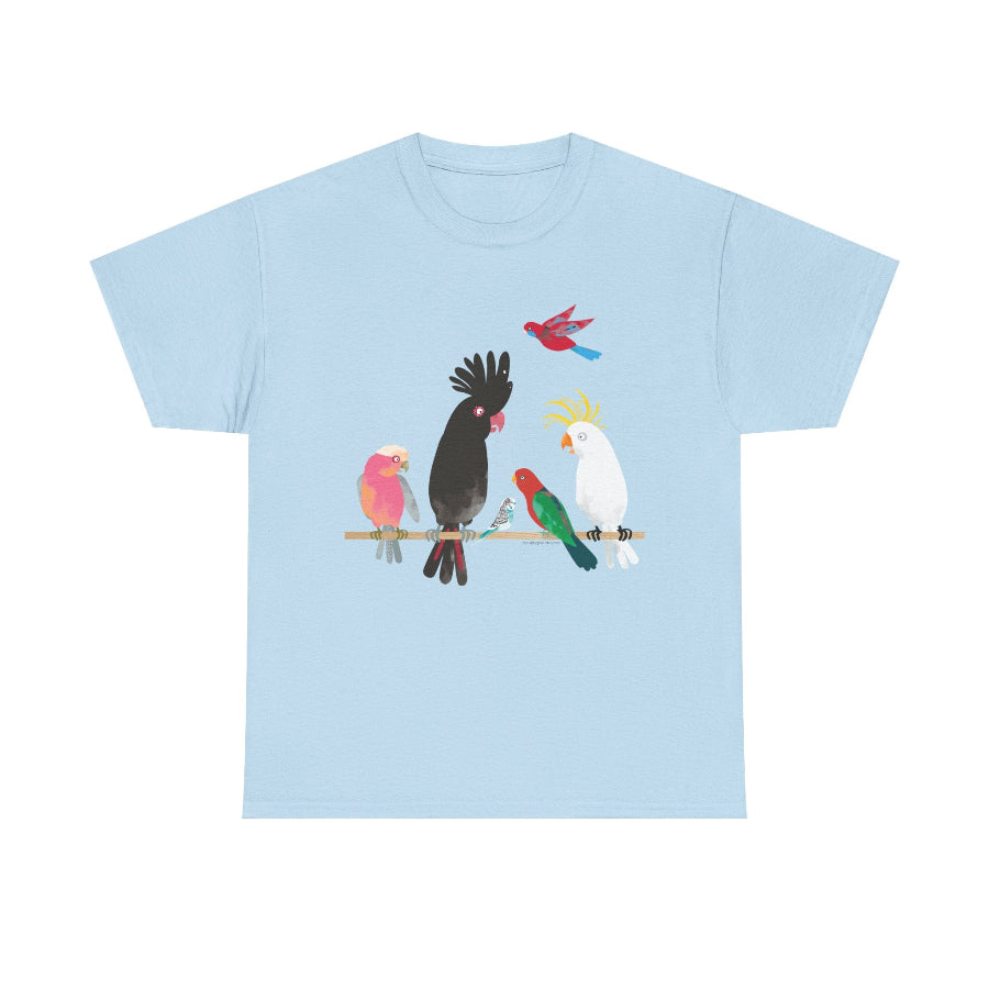 Australian birds classic cotton t shirt