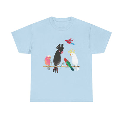 Australian birds classic cotton t shirt