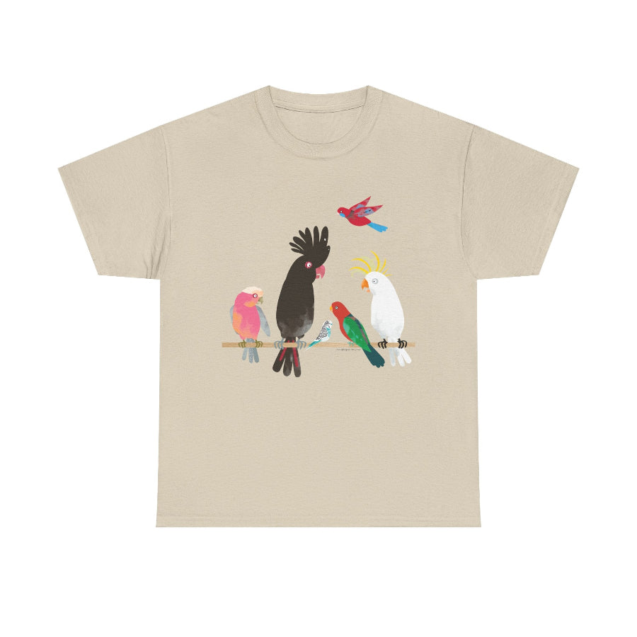 Australian birds classic cotton t shirt