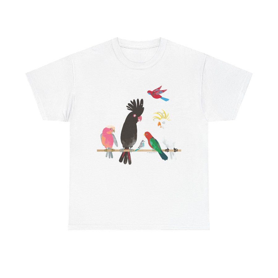 Australian birds classic cotton t shirt