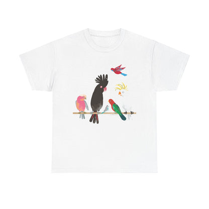 Australian birds classic cotton t shirt
