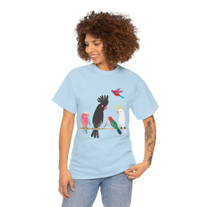 Australian birds classic cotton t shirt