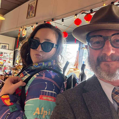 Retro Blue Mountains women’s puffer jacket