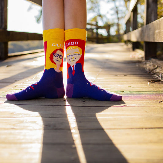 Labor Rudd Gillard socks