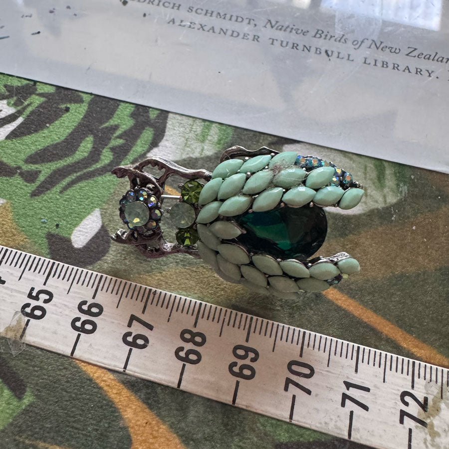 Green beetle brooch