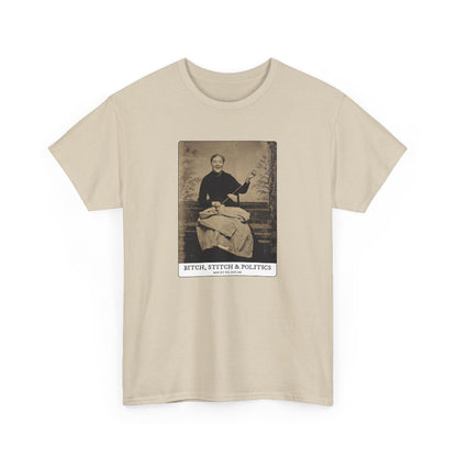 Bitch, stitch & politics cotton t shirt