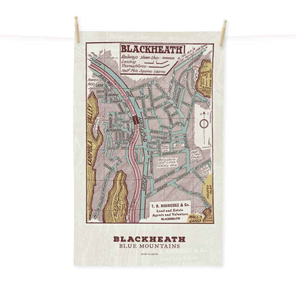 Blackheath vintage map tea towel