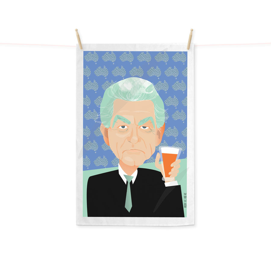 Bob Hawke tea towel