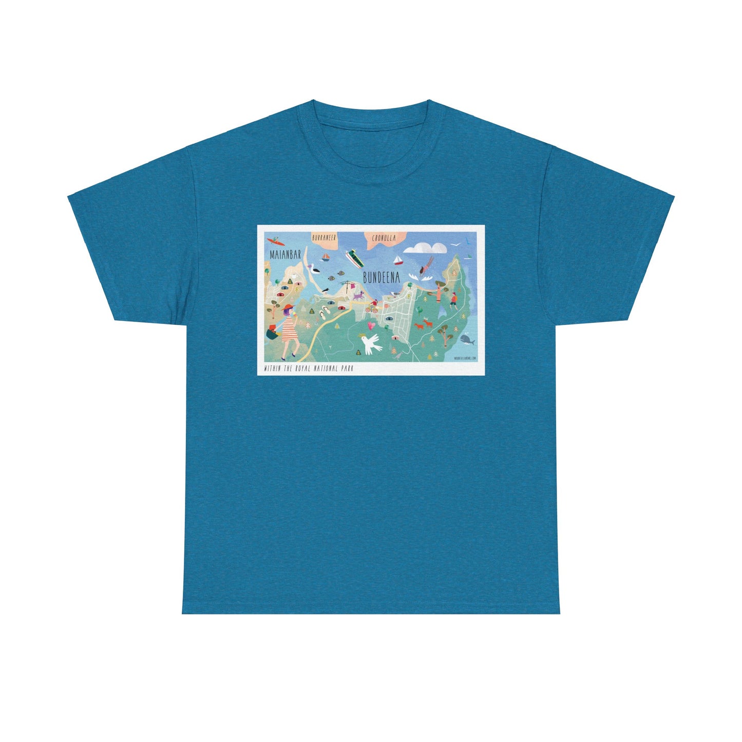 Bundeena Maianbar map classic cotton t shirt