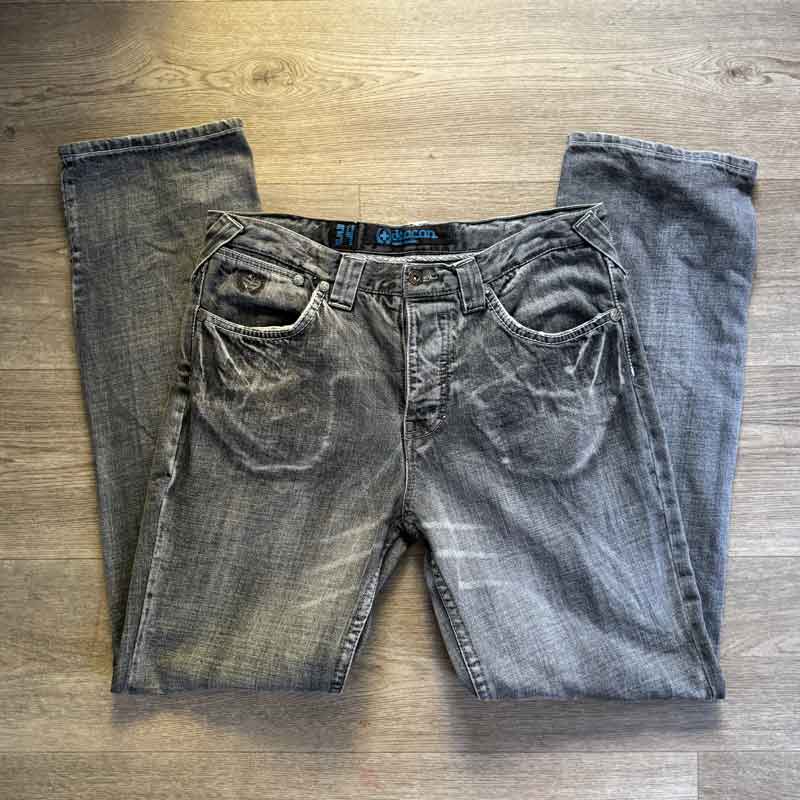 sz 34 Deacon grey distressed jeans