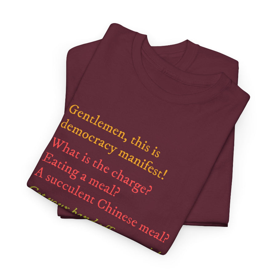 Democracy Manifest classic cotton t shirt