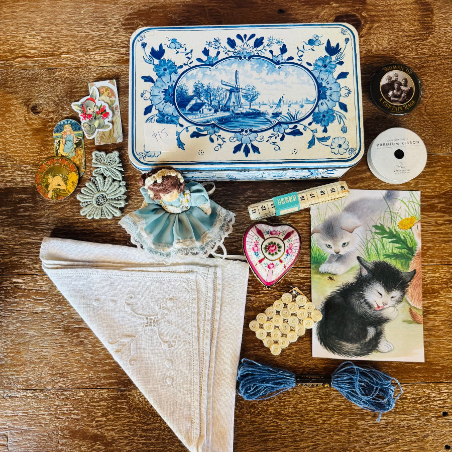 Sewing trinket and treasure tin CUSTOM