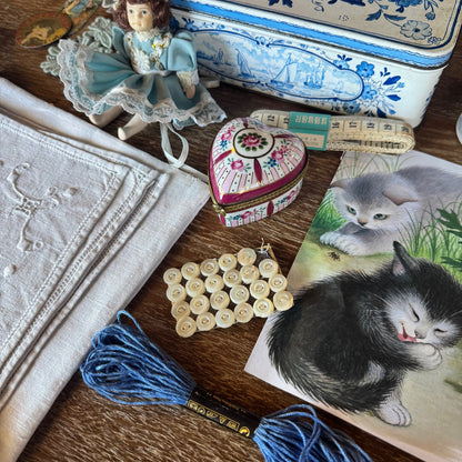 Sewing trinket and treasure tin CUSTOM