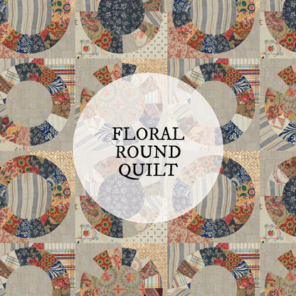 Fabric : Floral round quilt