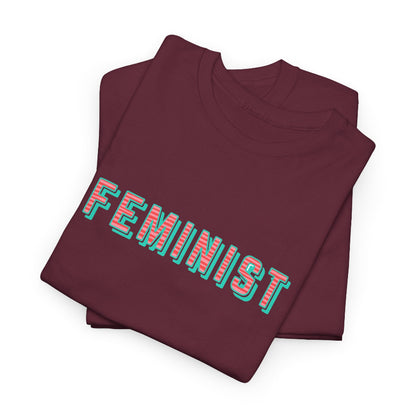 Feminist typographic classic cotton t shirt