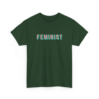 Feminist typographic classic cotton t shirt