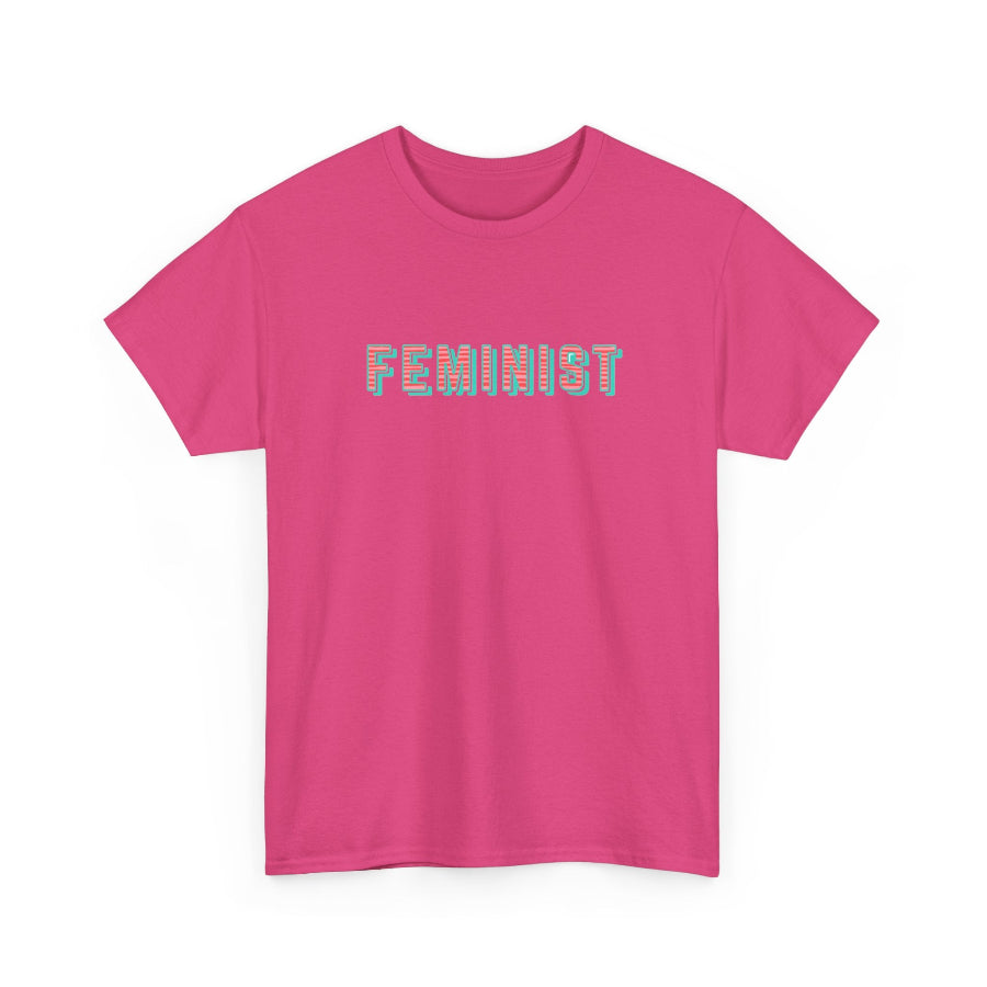 Feminist typographic classic cotton t shirt