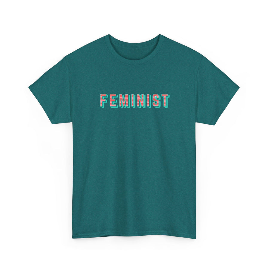 Feminist typographic classic cotton t shirt
