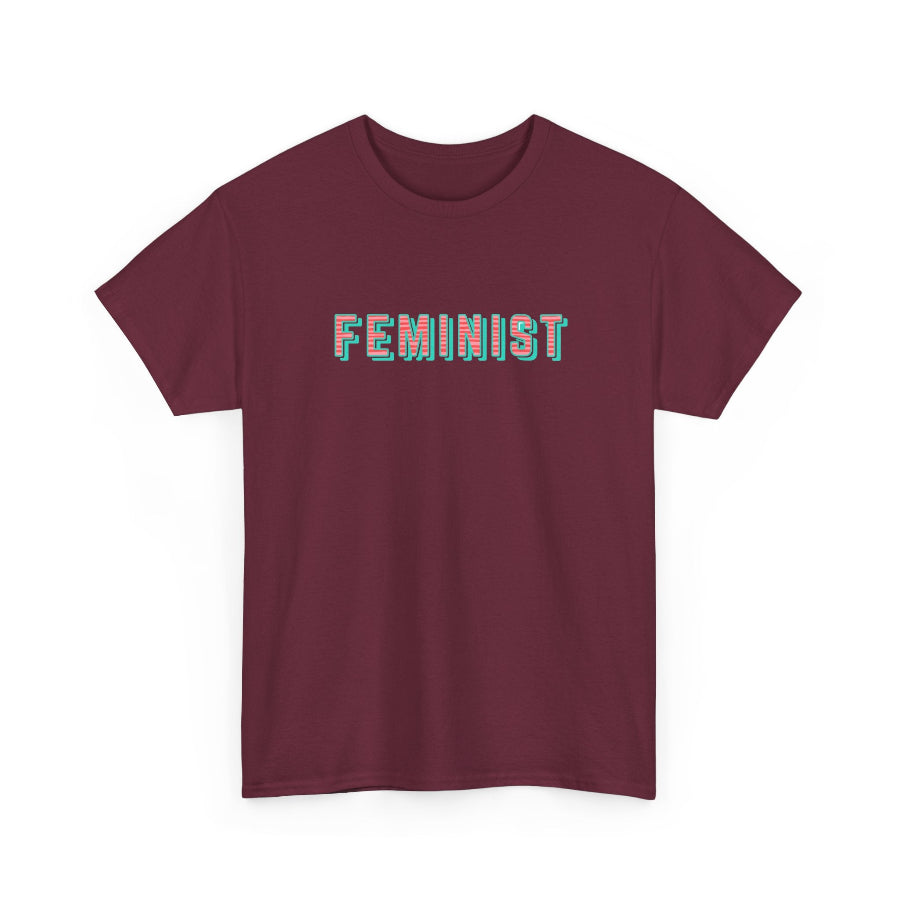 Feminist typographic classic cotton t shirt
