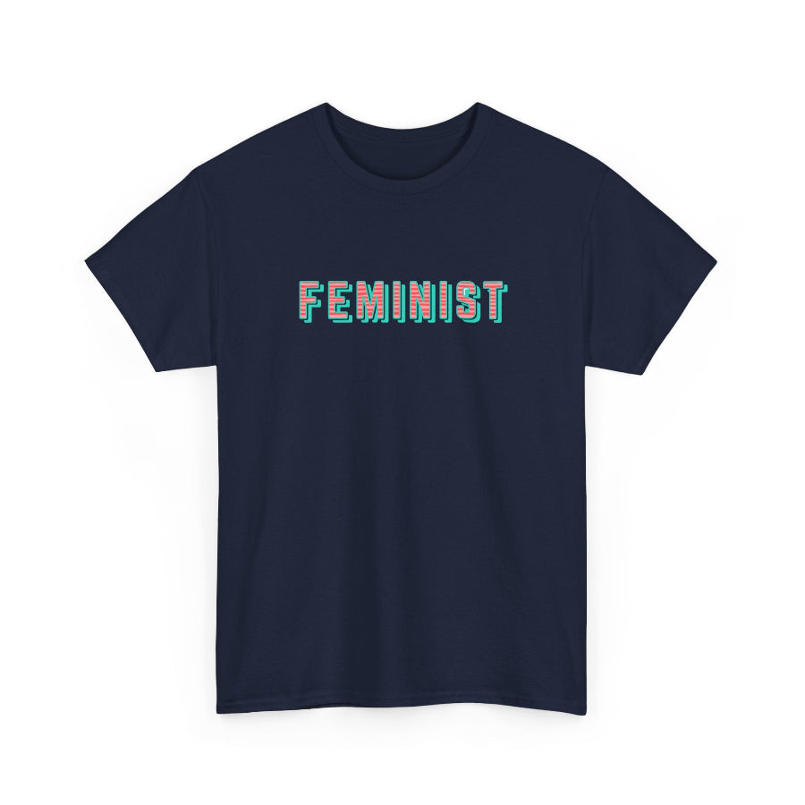 Feminist typographic classic cotton t shirt