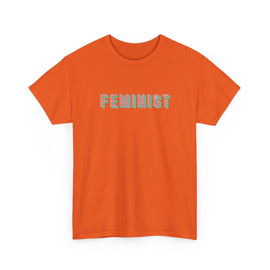Feminist typographic classic cotton t shirt