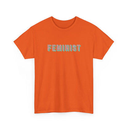 Feminist typographic classic cotton t shirt