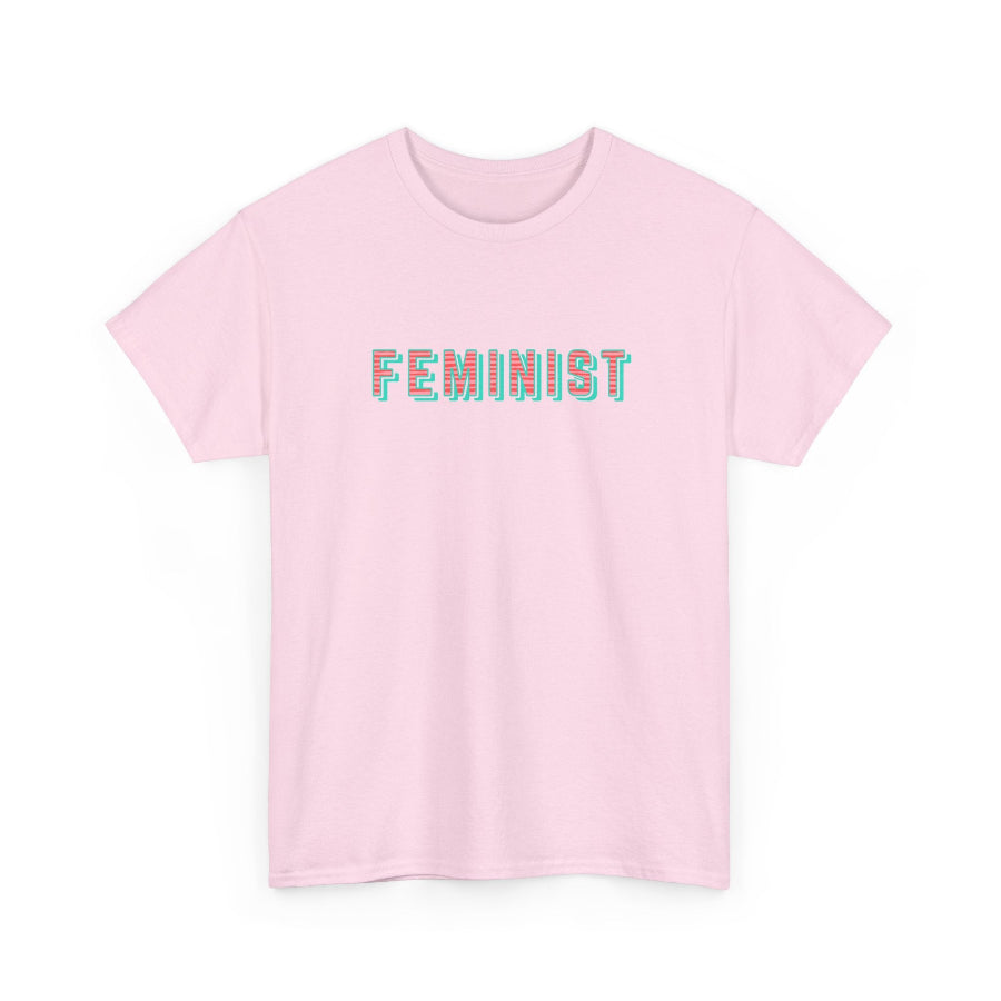 Feminist typographic classic cotton t shirt