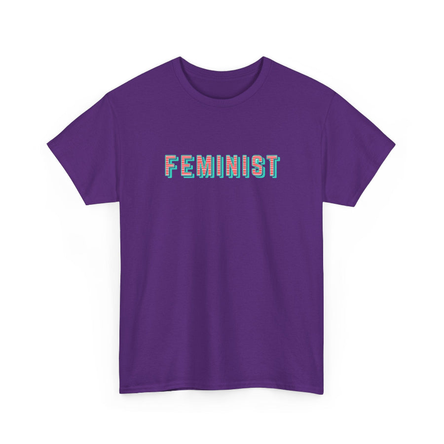 Feminist typographic classic cotton t shirt