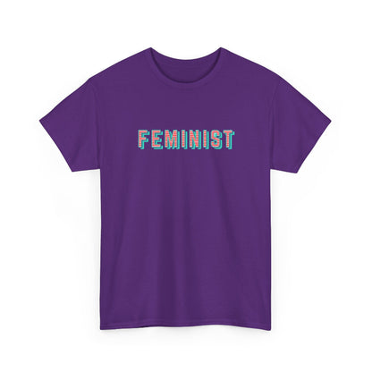 Feminist typographic classic cotton t shirt