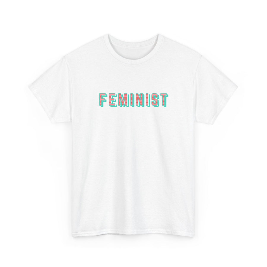 Feminist typographic classic cotton t shirt