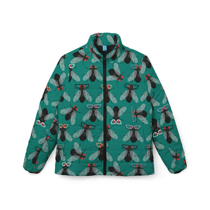 Flies with Specs women’s puffer jacket