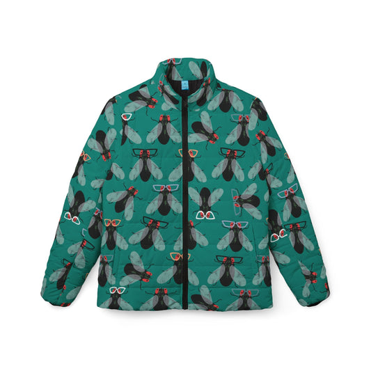 Flies with Specs women’s puffer jacket